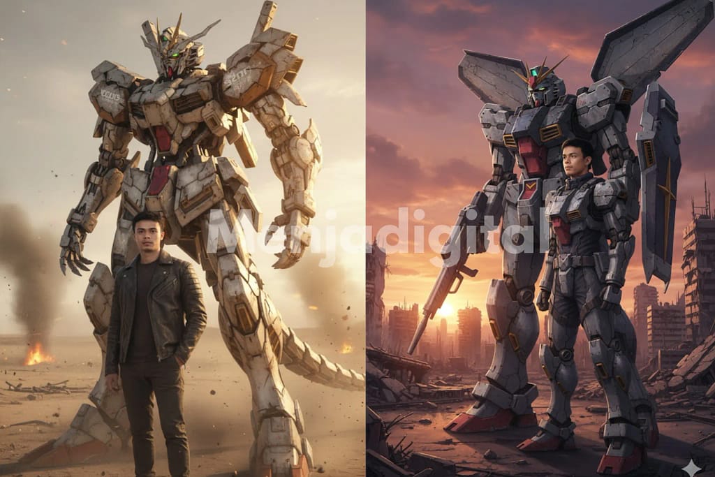 20 Contoh Prompt Gemini AI Gundam Keren, Tampil Bak Pilot Mecha!